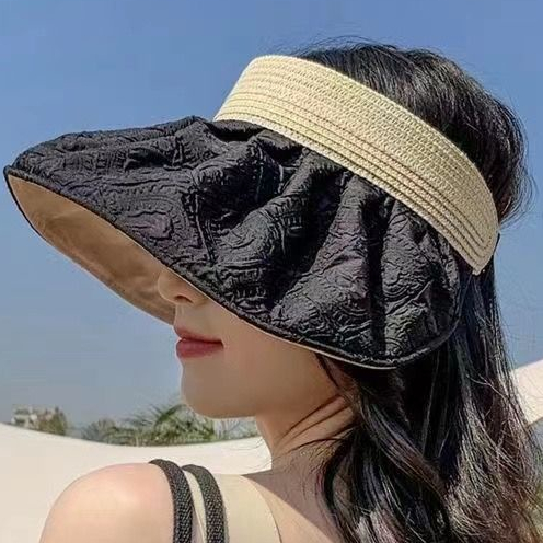 Mũ Chống Nắng Mùa Hè Vành Lớn Hở Chóp Có Vỏ Ngoài Trời Chống Tia Cực Tím Dễ Phối Đồ Cho Nữ