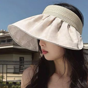 Mũ Chống Nắng Mùa Hè Vành Lớn Hở Chóp Có Vỏ Ngoài Trời Chống Tia Cực Tím Dễ Phối Đồ Cho Nữ