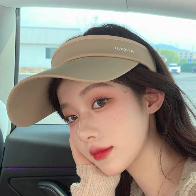 Mũ Lưỡi Trai Hở Chóp Vải Lụa Lạnh Chống Nắng Thời Trang Mùa Hè Cho Nam Và Nữ