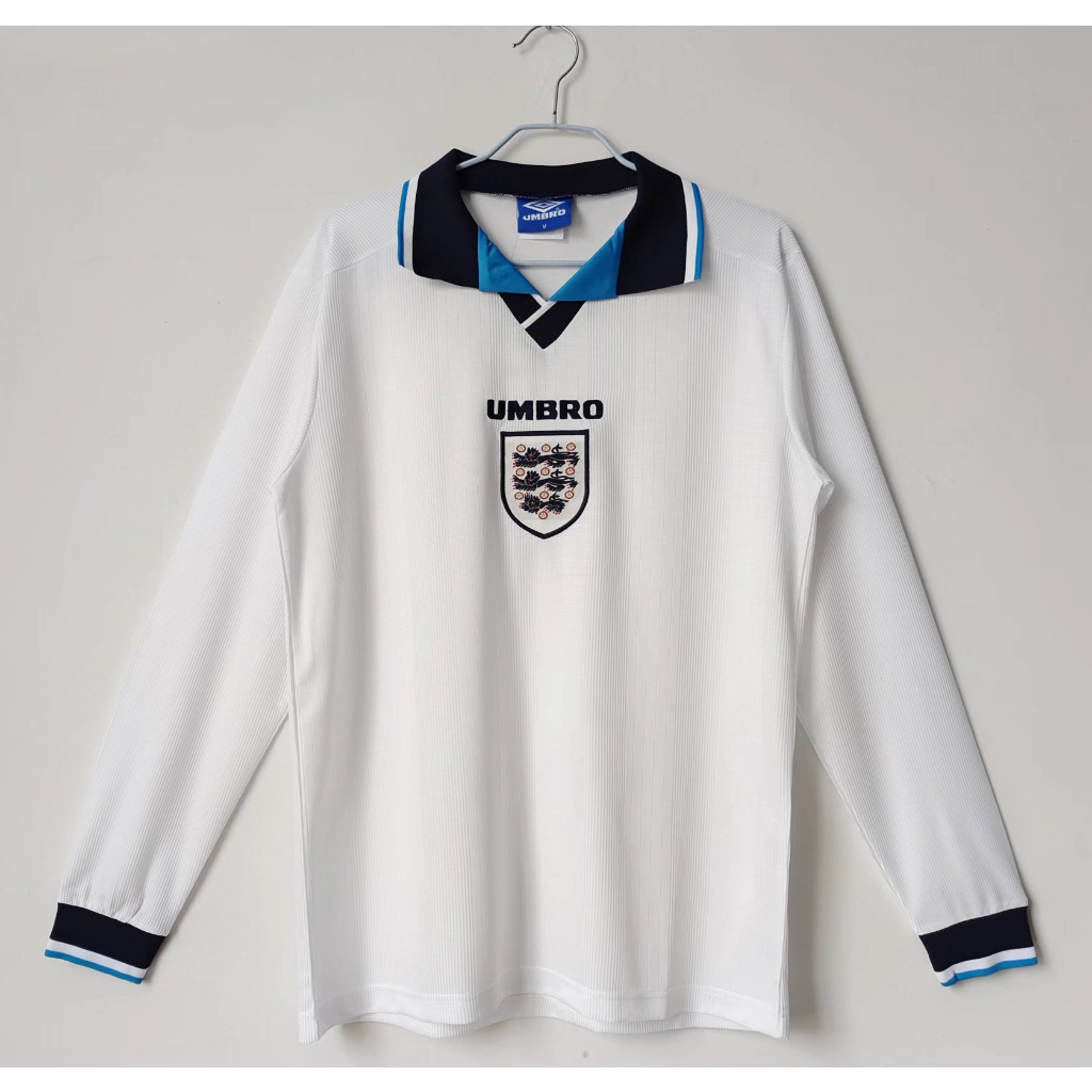 Áo Bóng Đá Dài Tay Phong Cách Retro 96 ENG Home Away