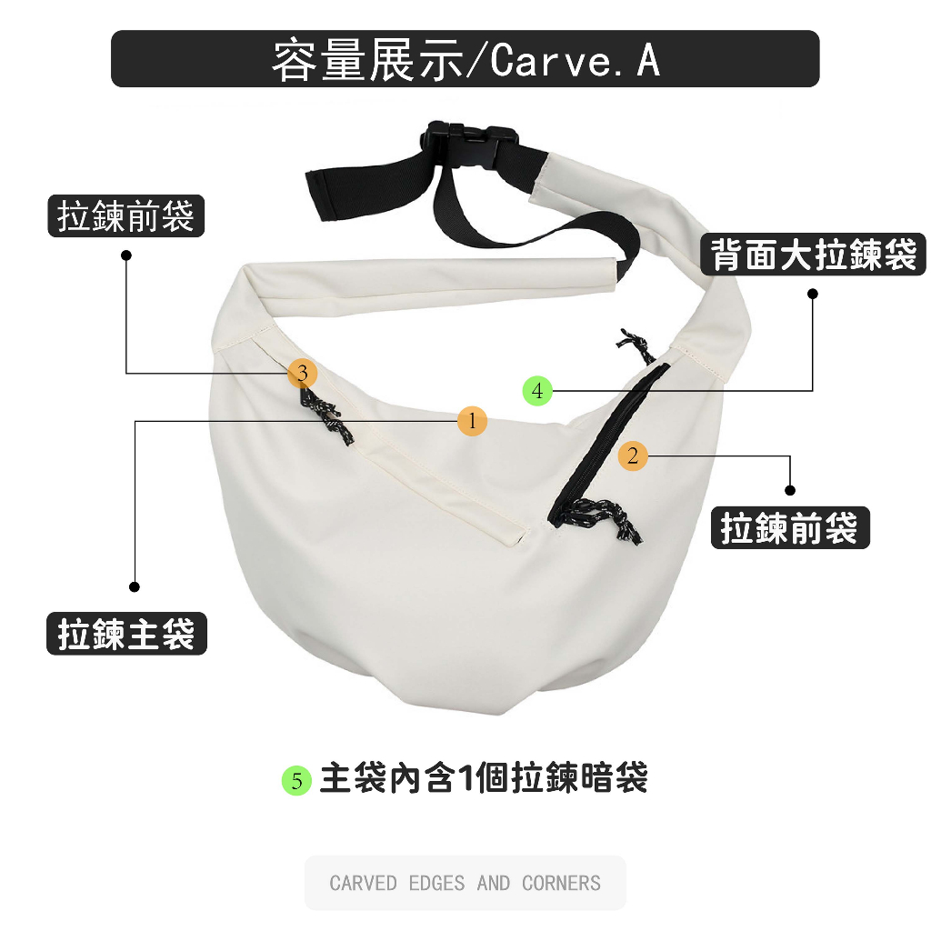 Carve.A store Túi Đeo Chéo Nam Nữ Balo Đeo Chéo Chống Thấm Nước - Phong Cách Thời Trang túi vải túi đeo chéo nam túi đeo nam