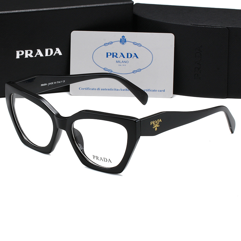PRADA Mắt Kính Chống Ánh Sáng Xanh Gọng Vuông Lớn Thời Trang Cho Nam Nữ Chơi Game