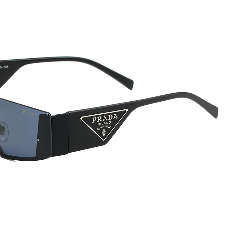 PRADA Kính Mát Chống Tia uv400 Hình Chữ Nhật Mặt Trăng Thiết Kế Thời Trang Cổ Điển Cho Nam Và Nữ