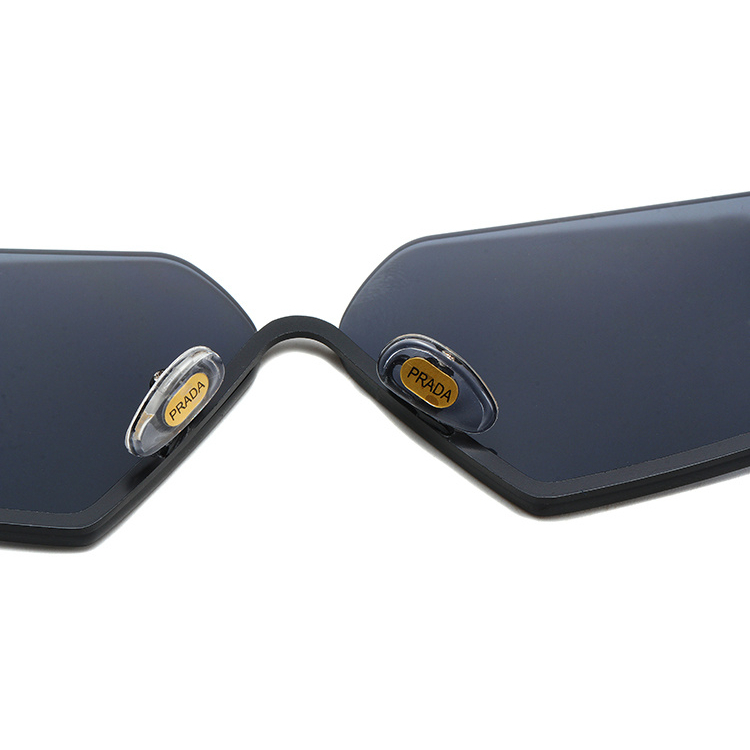 PRADA Kính Mát Chống Tia uv400 Hình Chữ Nhật Mặt Trăng Thiết Kế Thời Trang Cổ Điển Cho Nam Và Nữ