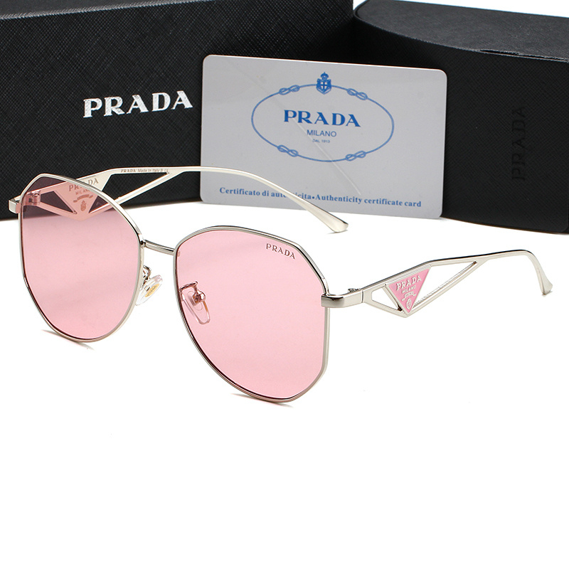 PRADA Kính Mát Gọng Vuông Lớn Bằng polygonal Phong Cách vintage Thời Trang Cho Nam Và Nữ