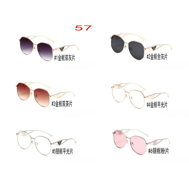 PRADA Kính Mát Gọng Vuông Lớn Bằng polygonal Phong Cách vintage Thời Trang Cho Nam Và Nữ