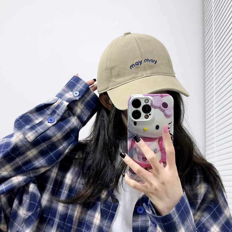 Mũ Lưỡi Trai Cotton In Chữ Đơn Giản Phong Cách Nhật Hàn Thời Trang Mới 2023