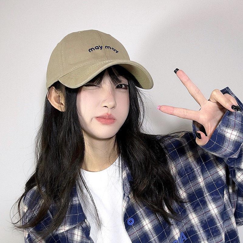Mũ Lưỡi Trai Cotton In Chữ Đơn Giản Phong Cách Nhật Hàn Thời Trang Mới 2023