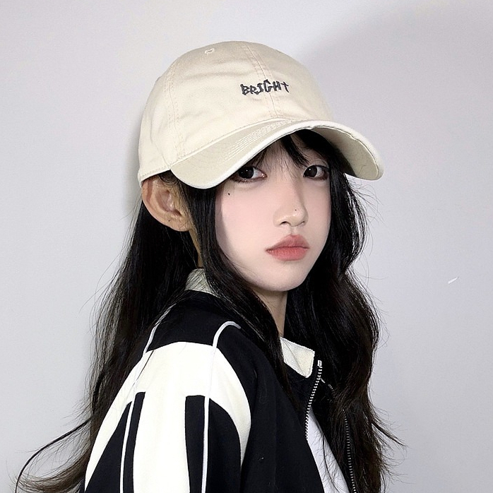 Mũ Lưỡi Trai Thêu Chữ Phong Cách Nhật Bản Cá Tính Cho Nữ