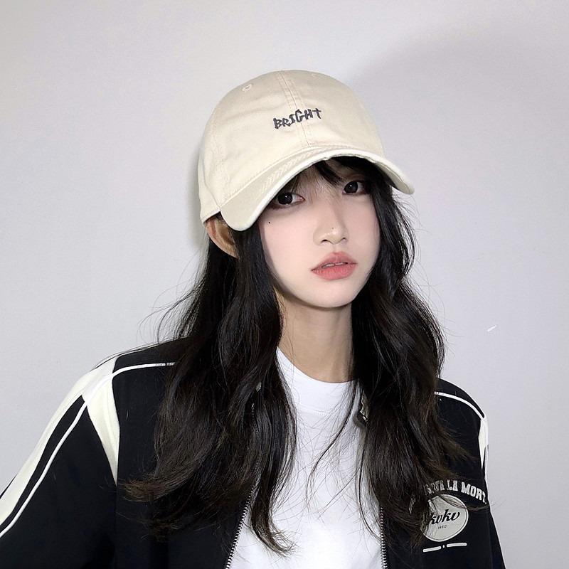 Mũ Lưỡi Trai Thêu Chữ Phong Cách Nhật Bản Cá Tính Cho Nữ