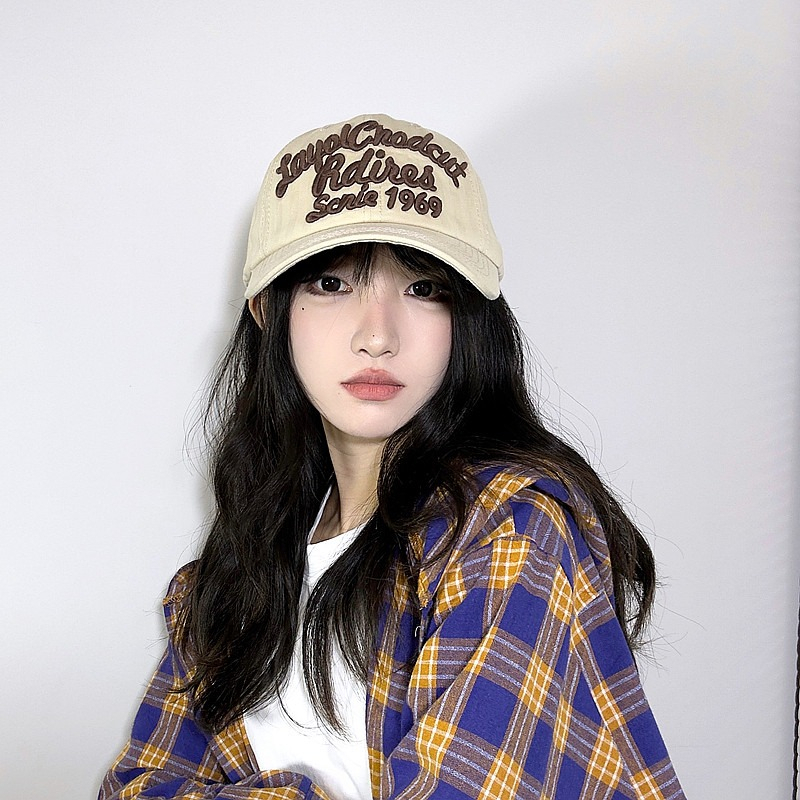 Mũ Lưỡi Trai Mềm Chống Nắng In Chữ Phong Cách Hàn Quốc Cho Cặp Đôi