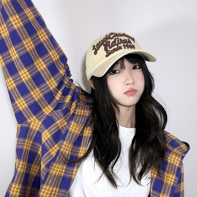 Mũ Lưỡi Trai Mềm Chống Nắng In Chữ Phong Cách Hàn Quốc Cho Cặp Đôi