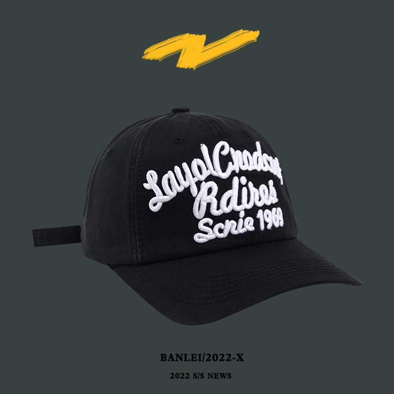 Mũ Lưỡi Trai Mềm Chống Nắng In Chữ Phong Cách Hàn Quốc Cho Cặp Đôi