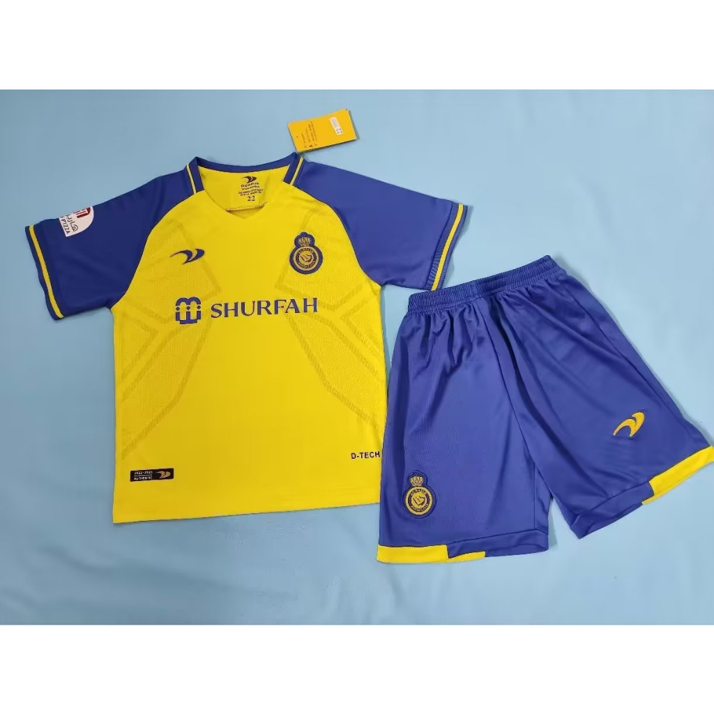 Bộ Quần Áo Bóng Đá Câu Lạc Bộ Al-Nassr FC / Palmeiras / Brighton Mùa Giải 16-28 * Chất Lượng Cao Cho Trẻ Em Size 23-24