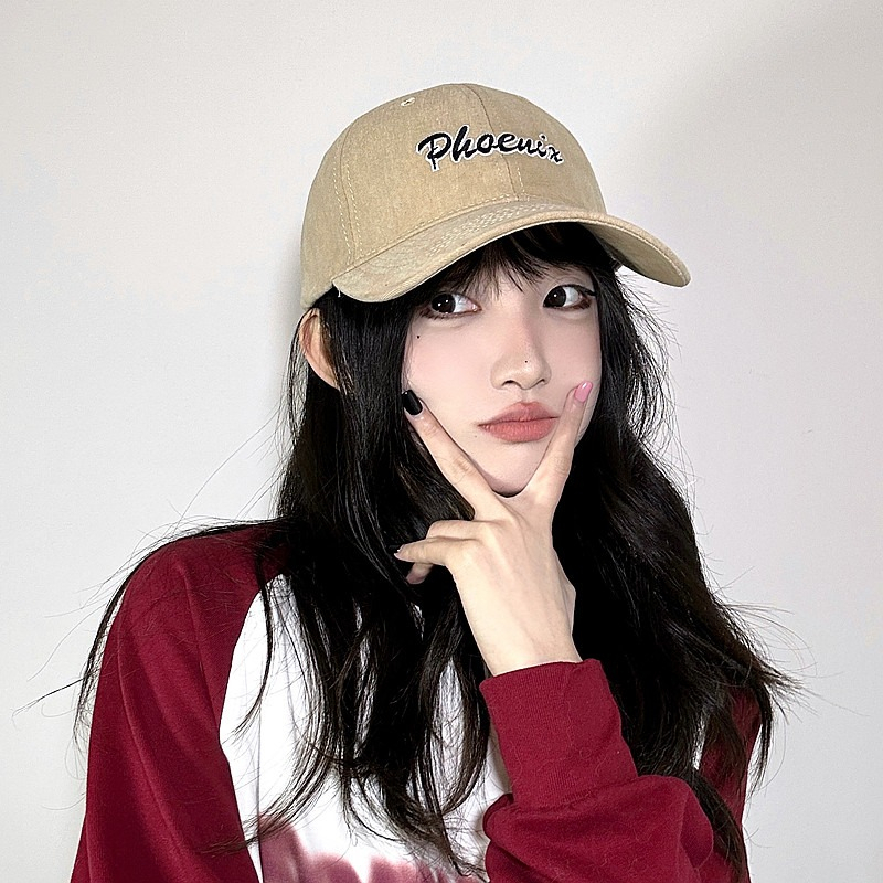 Mũ Lưỡi Trai Thêu Chữ Phong Cách Đường Phố Hàn Quốc