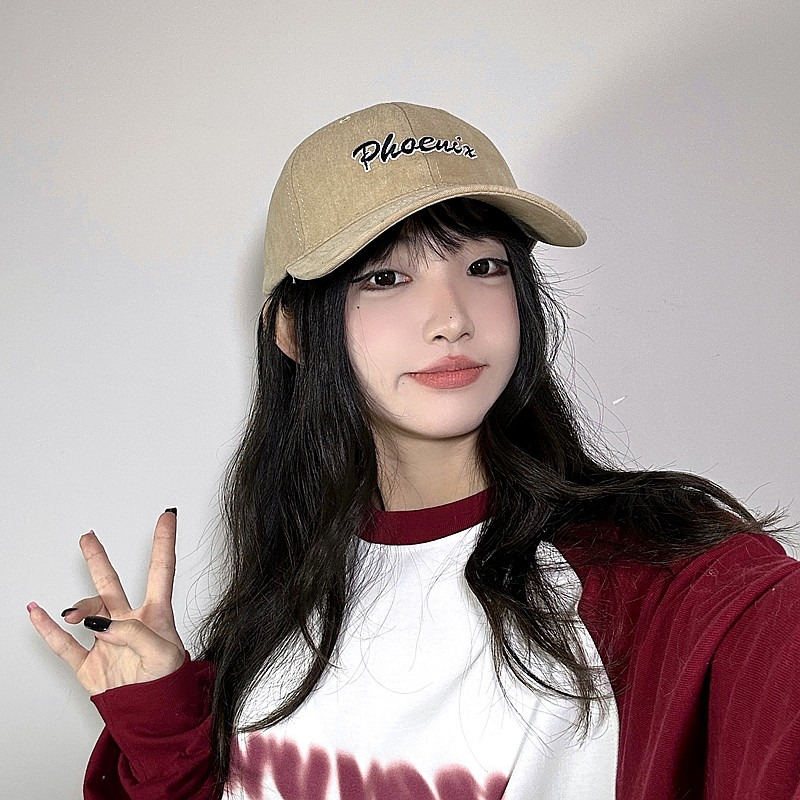 Mũ Lưỡi Trai Thêu Chữ Phong Cách Đường Phố Hàn Quốc