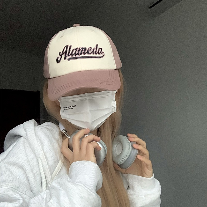 Mũ Lưỡi Trai Màu Hồng Phong Cách Preppy Thời Trang Xuân Hè Hàn Quốc Hàng Mới Dành Cho Bạn Nữ