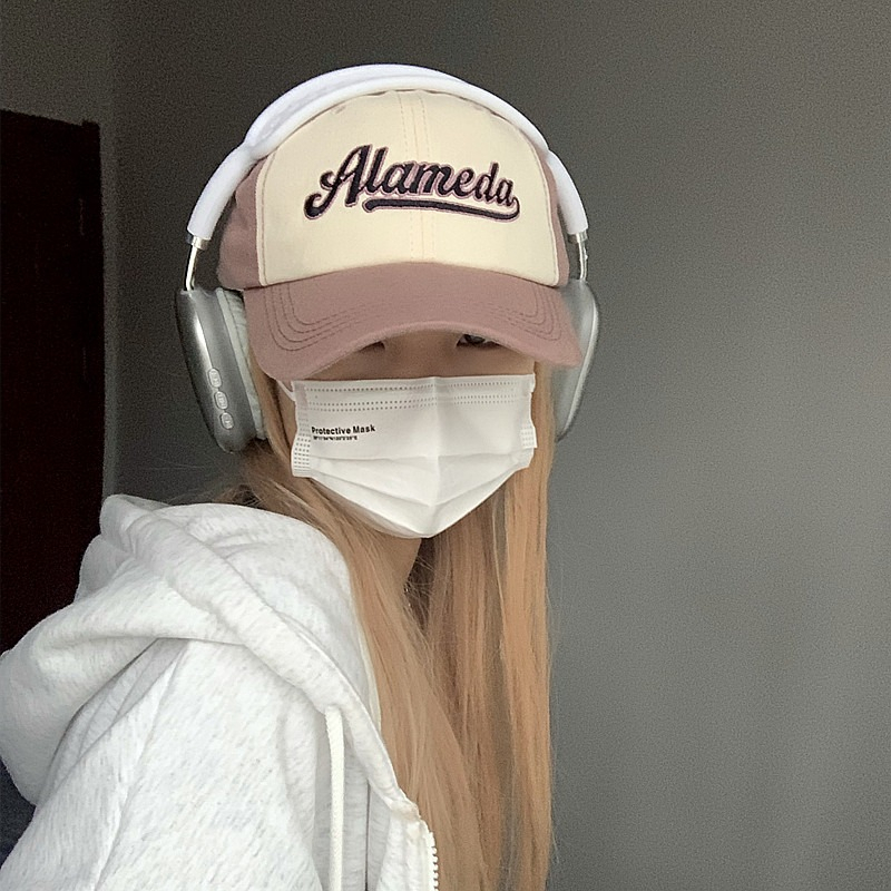 Mũ Lưỡi Trai Màu Hồng Phong Cách Preppy Thời Trang Xuân Hè Hàn Quốc Hàng Mới Dành Cho Bạn Nữ