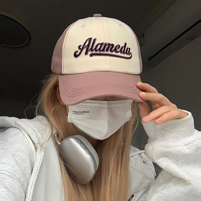 Mũ Lưỡi Trai Màu Hồng Phong Cách Preppy Thời Trang Xuân Hè Hàn Quốc Hàng Mới Dành Cho Bạn Nữ