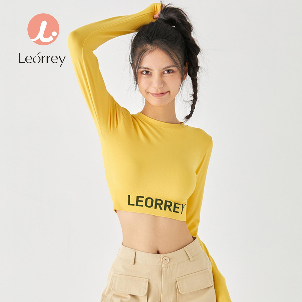 Leorey Áo Thun Thể Thao Dài Tay Thư Áo Thun Tập Yoga Áo Thun Dài Tay Tập Thể Hình Độ Đàn Hồi Cao Và Thoáng Khí Áo Thể Thao