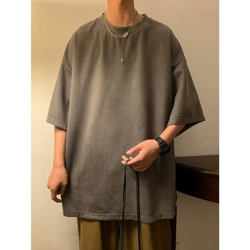 Áo Sơ Mi Nam Thời Trang Hàn Quốc Ngắn Tay Dáng Suông Màu Trơn áo thun unisex áo thun form rộng
