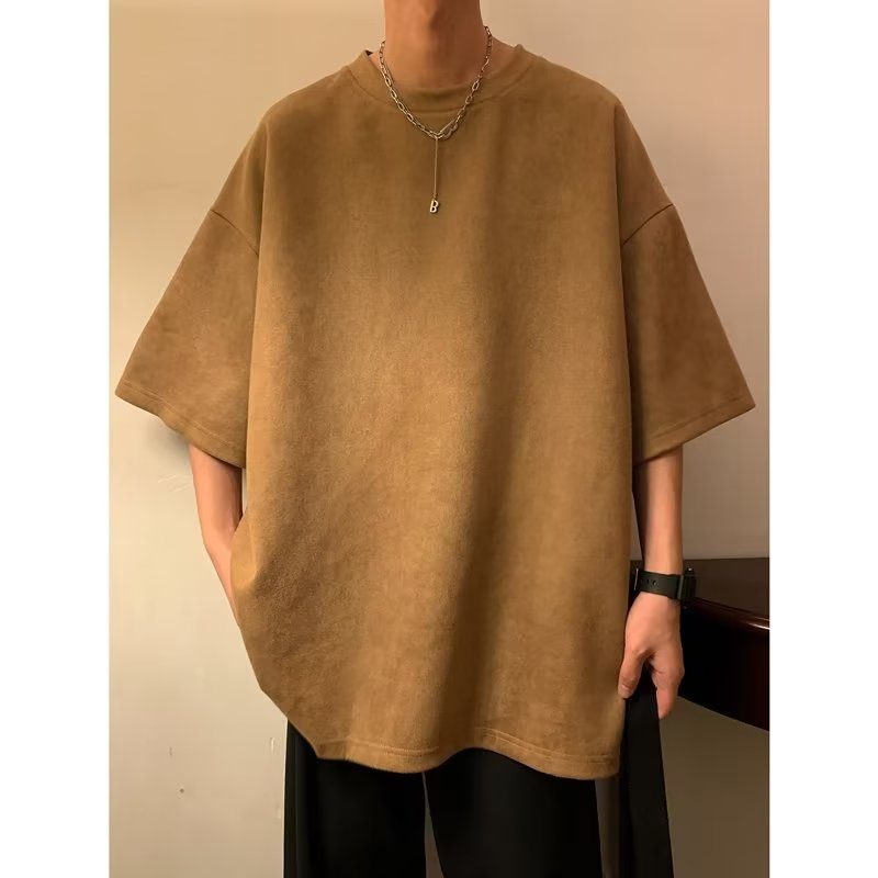 Áo Sơ Mi Nam Thời Trang Hàn Quốc Ngắn Tay Dáng Suông Màu Trơn áo thun unisex áo thun form rộng