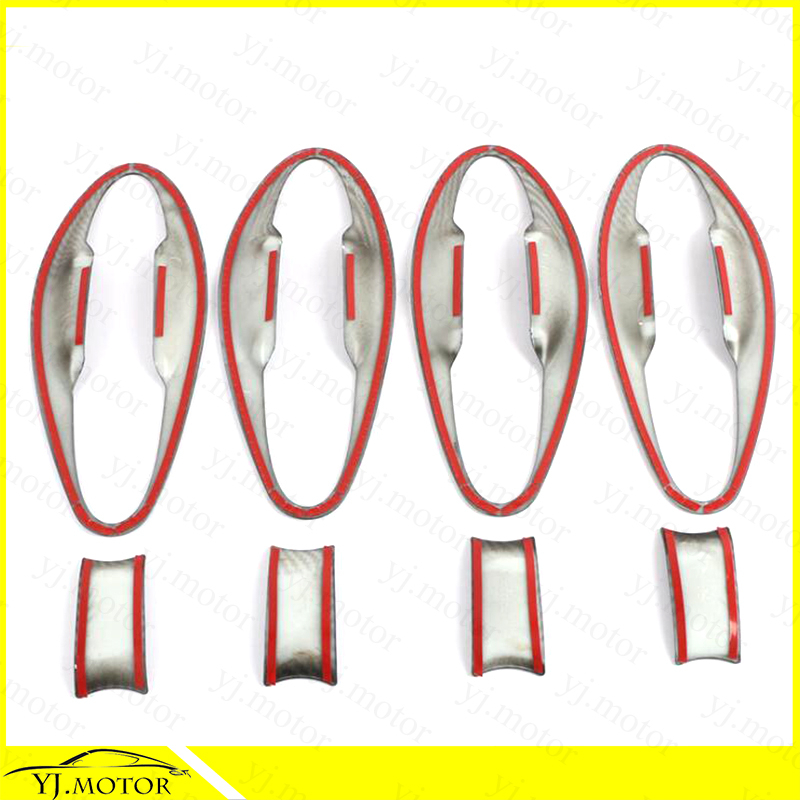 Ốp Bọc Tay Nắm Cửa Xe Hơi Bằng ABS Họa Tiết Sợi Carbon Cho 2014-2019 Honda City GM6