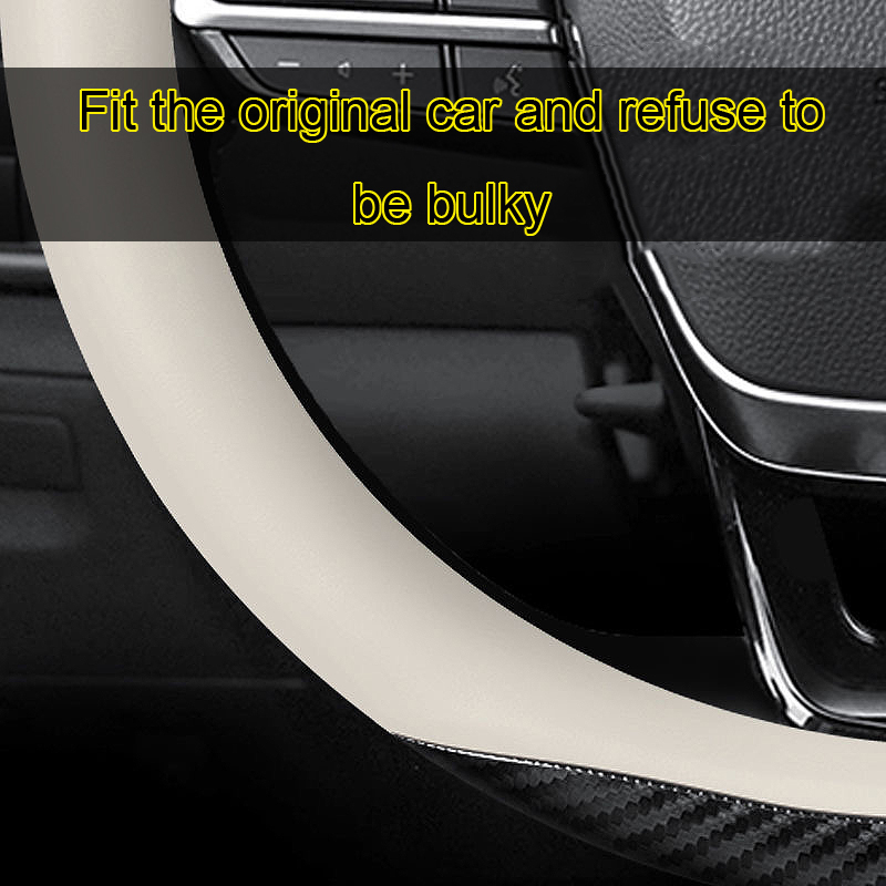 Nuw Bao Da Bọc Vô Lăng Xe Hơi mitsubishi x-pander outlander asx lancer pajero l200 l300 38cm Bằng Sợi carbon Siêu Mỏng Thoáng Khí