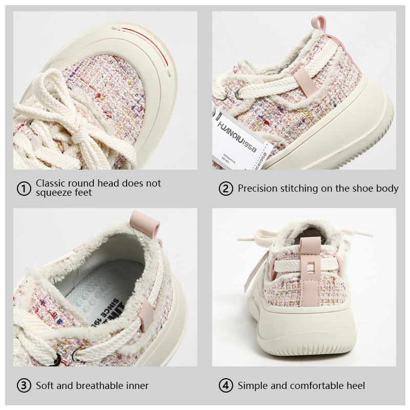 Giày vải nữ thiết kế nguyên bản mùa xuân 2023 giày thể thao thường ngày-HUANQIU