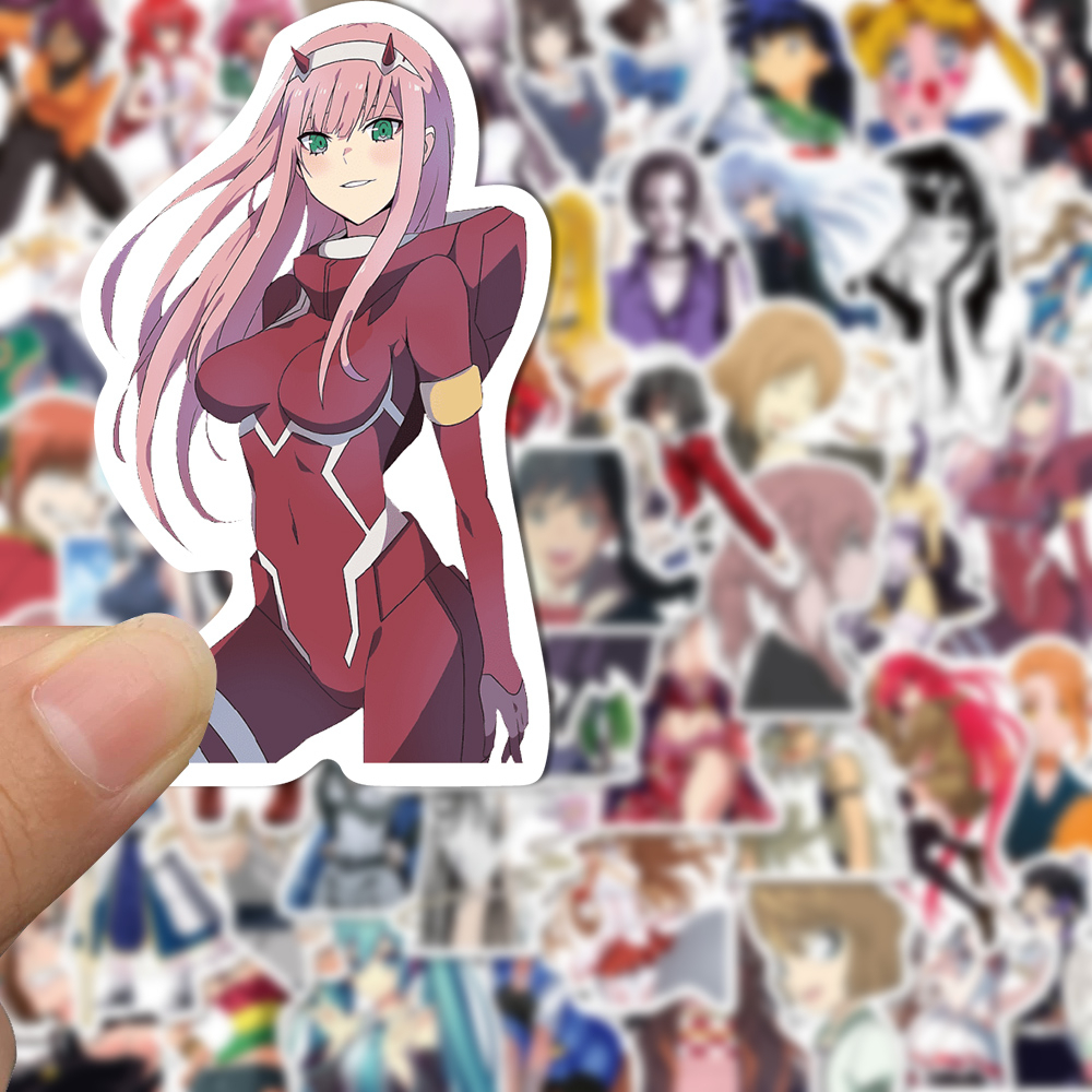 Bộ 52 Miếng Dán Hoạt Hình Chống Nước Trang Trí laptop Mũ Bảo Hiểm