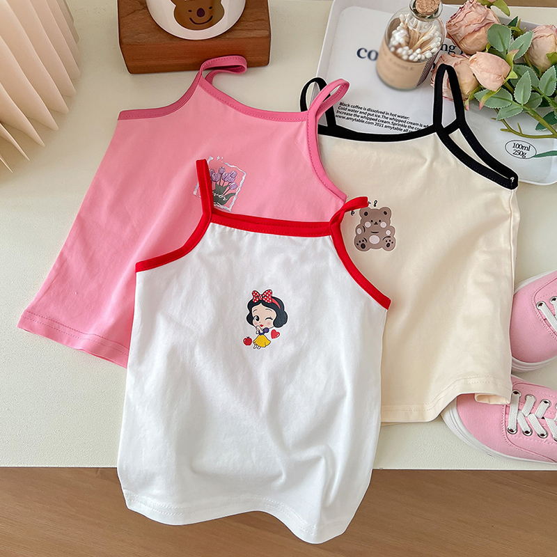 Áo Hai Dây Cotton Mỏng Màu Trơn Thời Trang Mùa Hè Hàn Quốc Cho Nữ