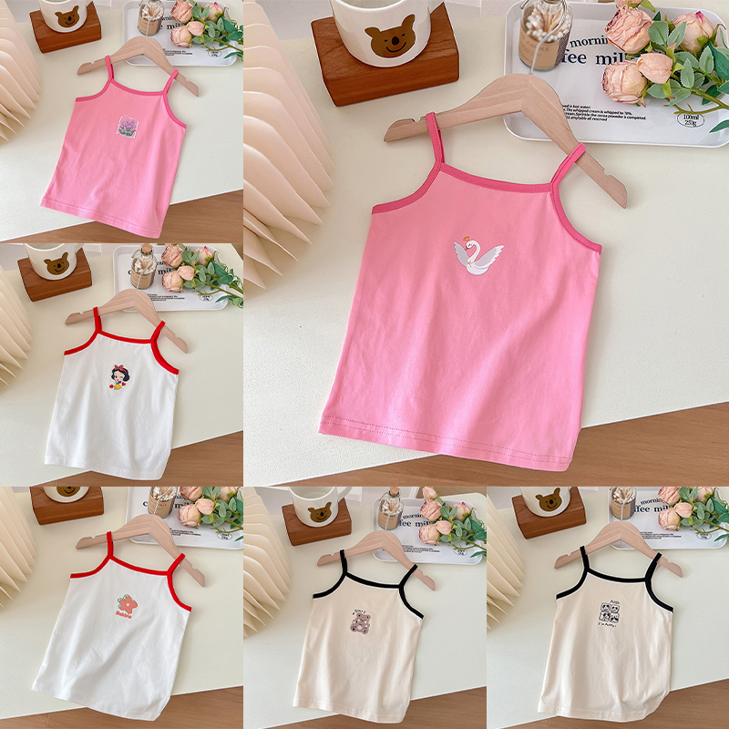 Áo Hai Dây Cotton Mỏng Màu Trơn Thời Trang Mùa Hè Hàn Quốc Cho Nữ