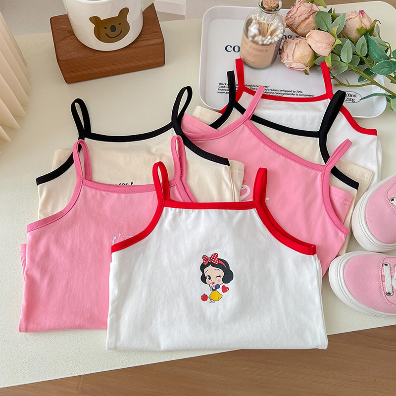 Áo Hai Dây Cotton Mỏng Màu Trơn Thời Trang Mùa Hè Hàn Quốc Cho Nữ