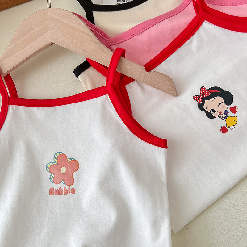 Áo Hai Dây Cotton Mỏng Màu Trơn Thời Trang Mùa Hè Hàn Quốc Cho Nữ