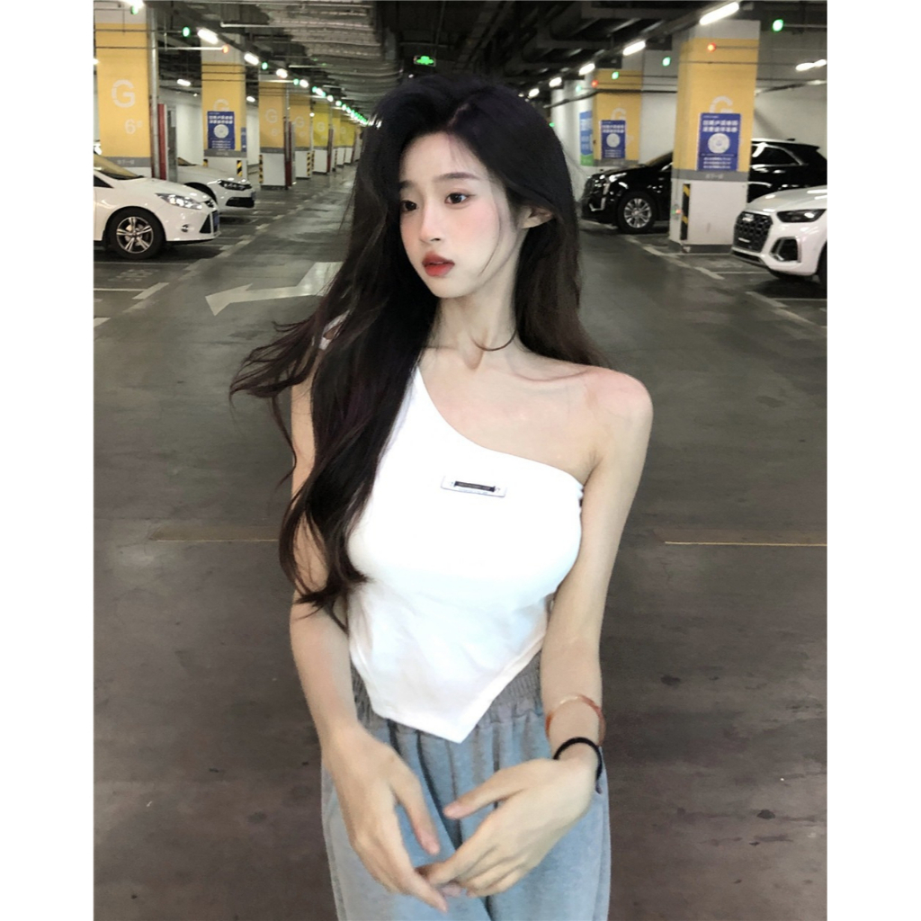 ZHELIHANGFEI Áo Camisole Trễ Vai Xinh Xắn Dành Cho Nữ