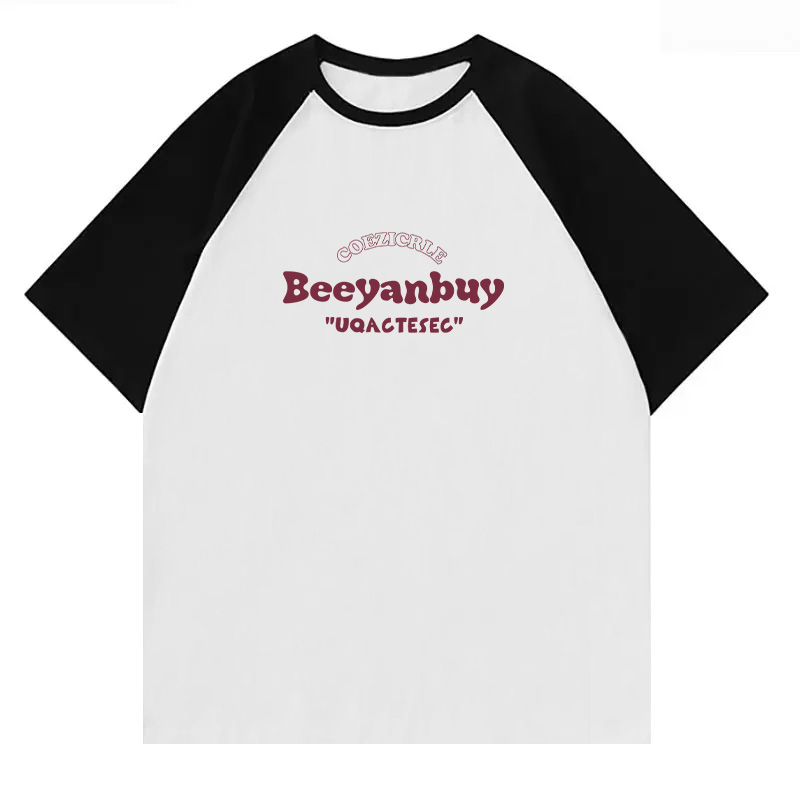 Áo Thun 100% Cotton Tay Lỡ Cổ Tròn In Chữ Thời Trang Mùa Hè Dành Cho Nữ