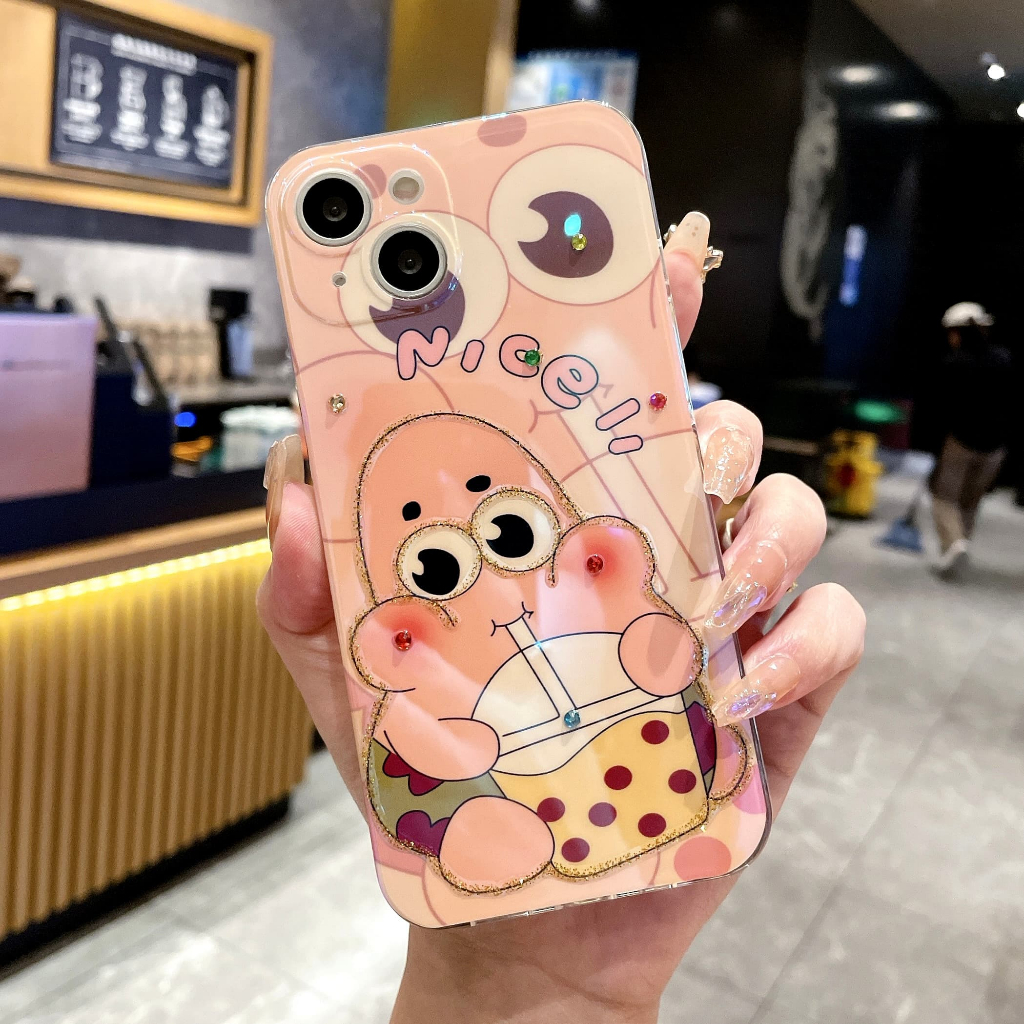 Ốp Lưng Chống Sốc Bảo Vệ Toàn Diện Họa Tiết Hoạt Hình Spongebob Cho iPhone 14Promax 14Pro 14 13 12 11 X 8P 7P 7