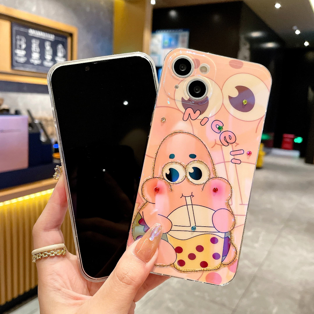 Ốp Lưng Chống Sốc Bảo Vệ Toàn Diện Họa Tiết Hoạt Hình Spongebob Cho iPhone 14Promax 14Pro 14 13 12 11 X 8P 7P 7