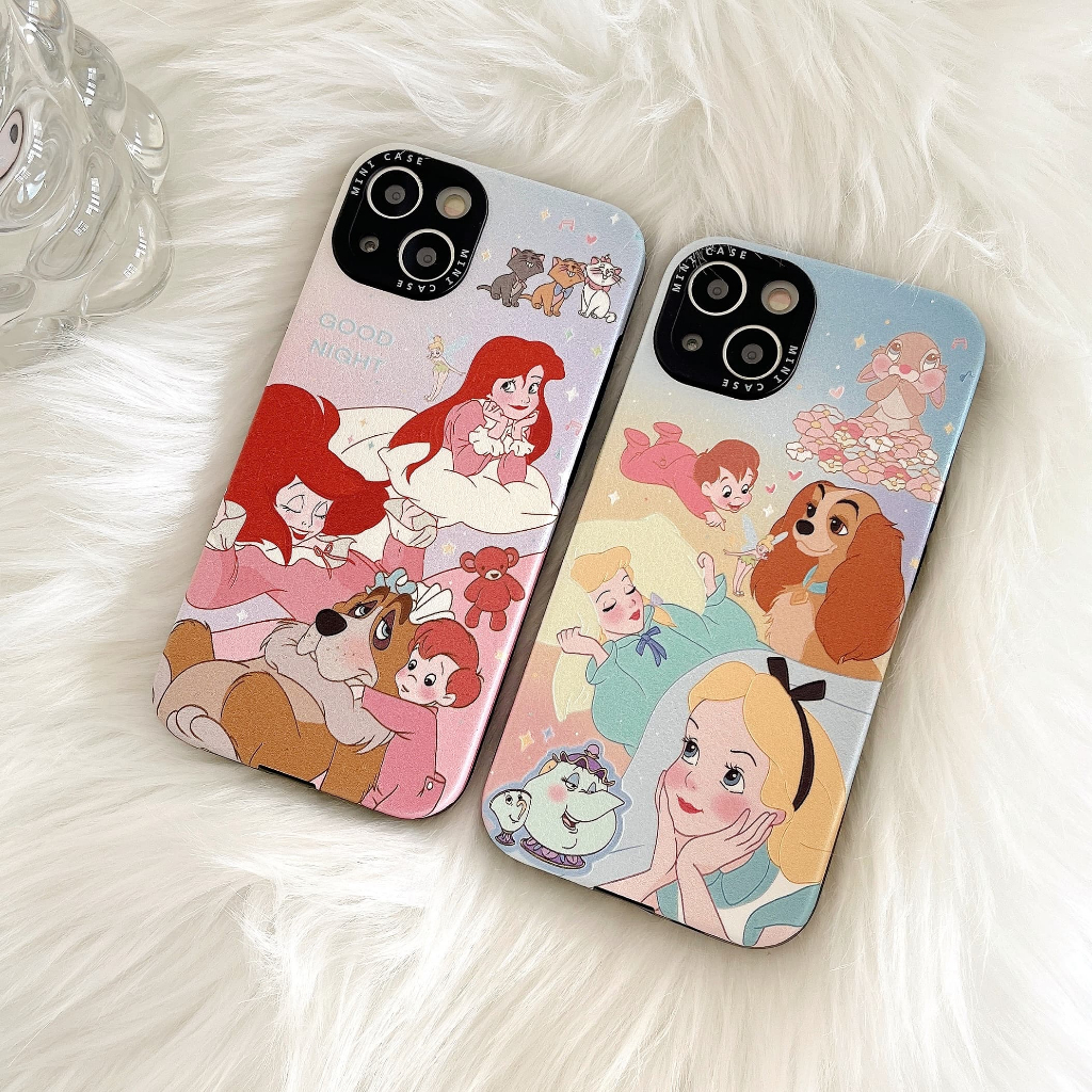 Ốp Điện Thoại Chống Sốc Hình Công Chúa Hoạt Hình Cho iPhone 14Promax 14Pro 14 13Promax 13Pro 13 12 12Promax 11