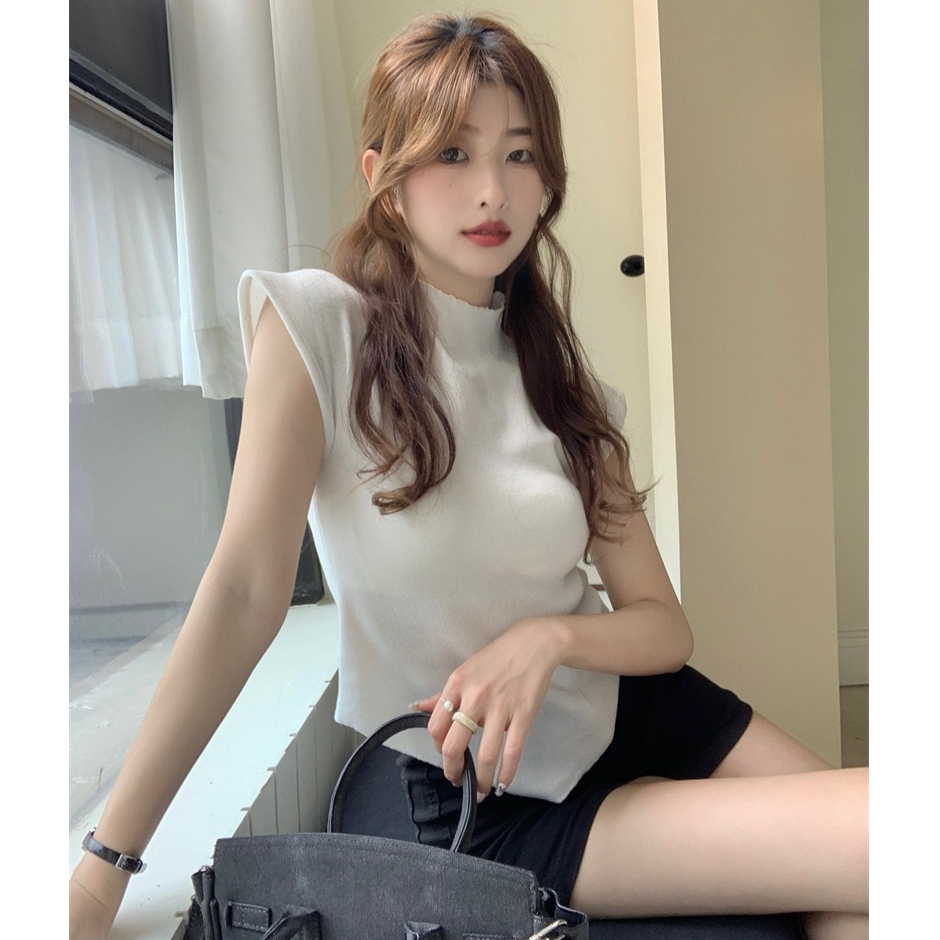 ZHELIHANGFEI Áo Sweater Cổ Lọ Phong Cách Hàn Quốc Đơn Giản Cho Nữ