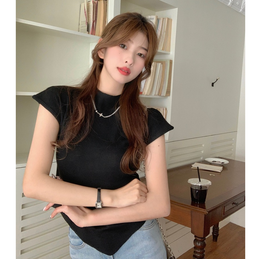 ZHELIHANGFEI Áo Sweater Cổ Lọ Phong Cách Hàn Quốc Đơn Giản Cho Nữ