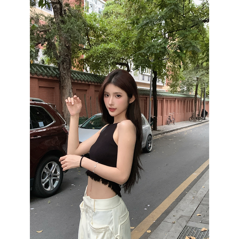 QADCOL Áo Dệt Kim Không Tay Thiết Kế Mới Thời Trang Mùa Hè Cho Nữ