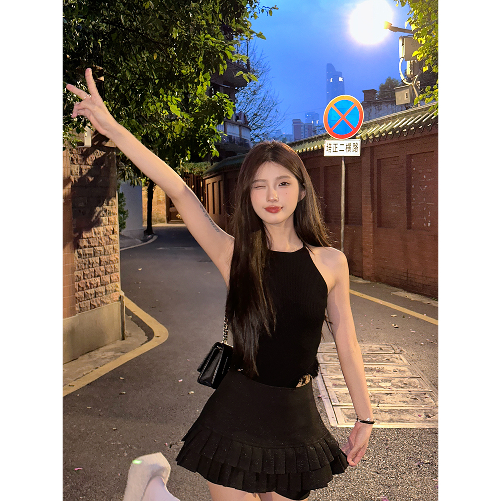 QADCOL Áo Dệt Kim Không Tay Thiết Kế Mới Thời Trang Mùa Hè Cho Nữ