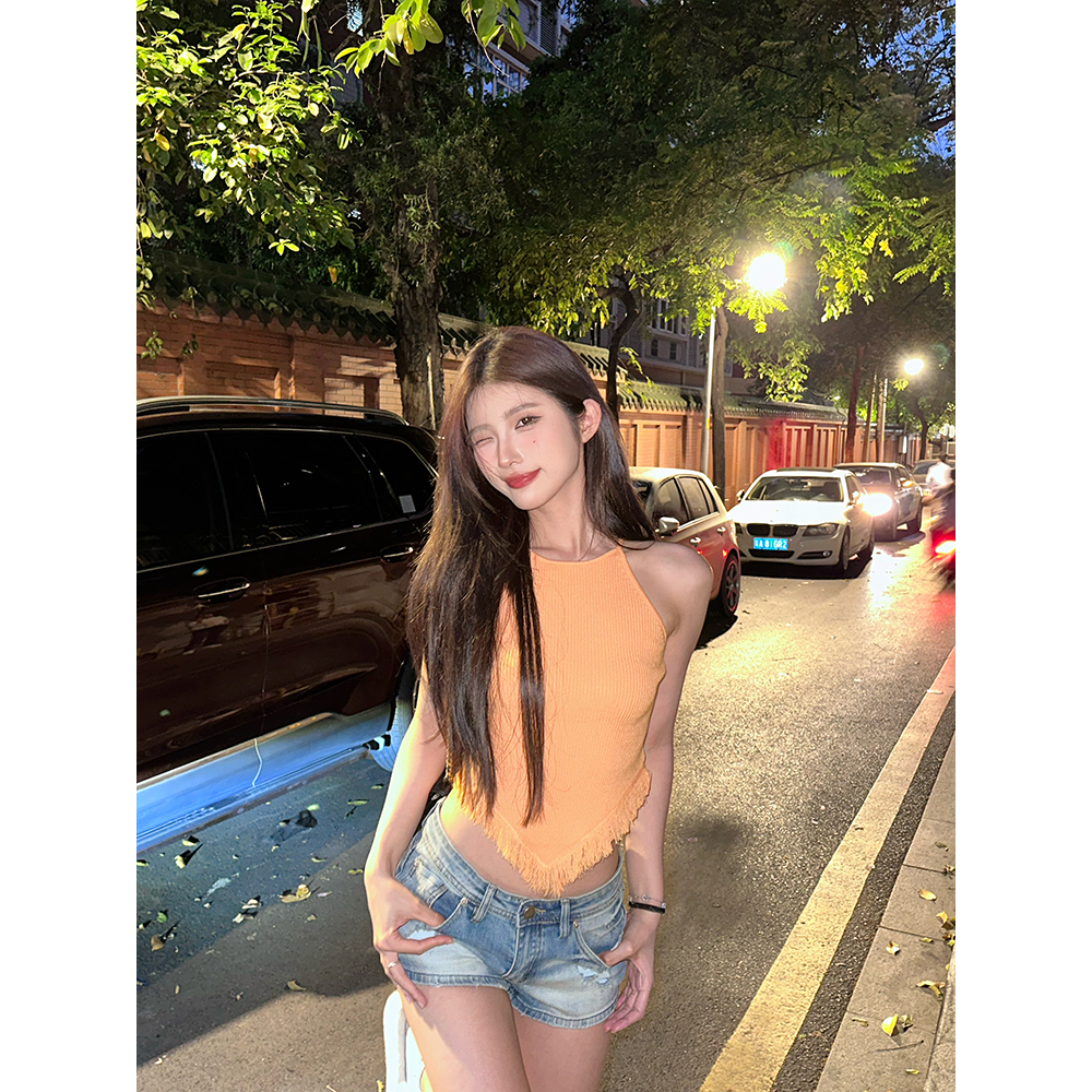 QADCOL Áo Dệt Kim Không Tay Thiết Kế Mới Thời Trang Mùa Hè Cho Nữ