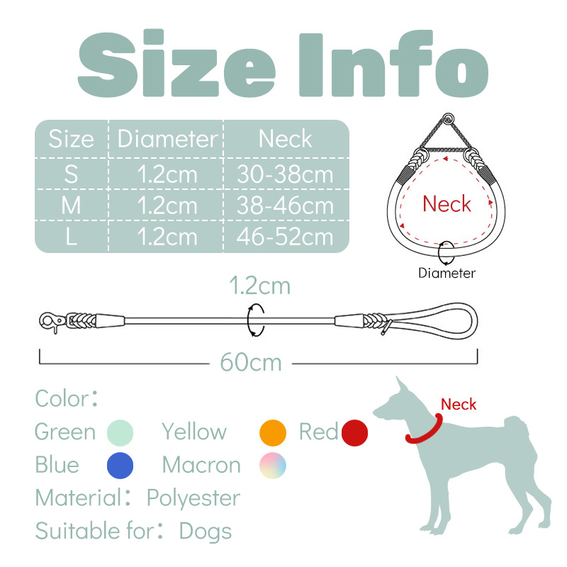 HamshMoc Bộ Vòng Cổ Và Dây Dắt Hình Chữ P Có Thể Điều Chỉnh Bền Bỉ Thoải Mái Có Tay Cầm Dành Cho Chó Trung Bình Nhỏ