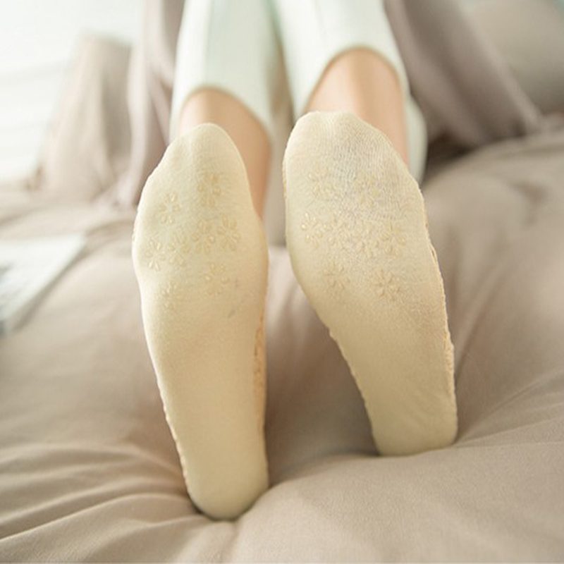 FHYL Vớ Thuyền Ren Trơn Màu Đơn Giản Ngọt Ngào Thời Trang Hàn Quốc Mùa Hè Hàng Có Sẵn Mới Dành Cho Bạn Nữ