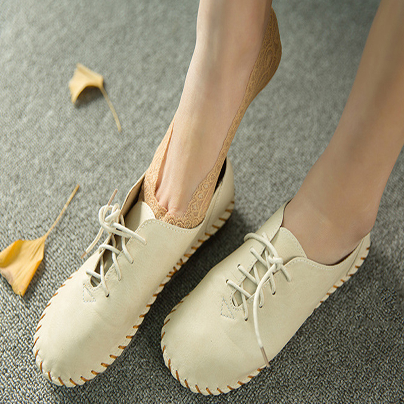 FHYL Vớ Thuyền Ren Trơn Màu Đơn Giản Ngọt Ngào Thời Trang Hàn Quốc Mùa Hè Hàng Có Sẵn Mới Dành Cho Bạn Nữ