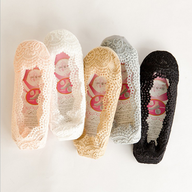FHYL Vớ Thuyền Ren Trơn Màu Đơn Giản Ngọt Ngào Thời Trang Hàn Quốc Mùa Hè Hàng Có Sẵn Mới Dành Cho Bạn Nữ