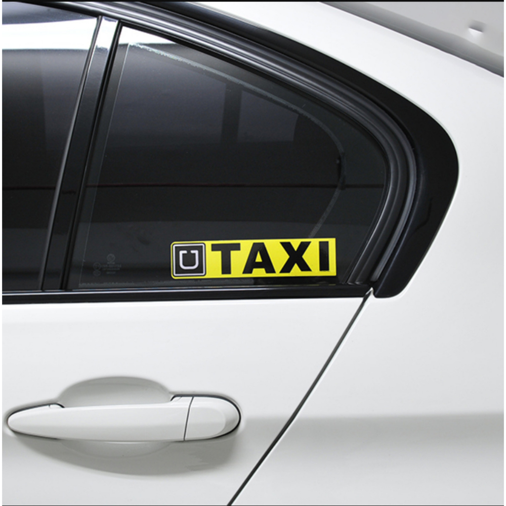 Sticker Phản Quang Dán Trang Trí Xe Hơi UBER TAXI