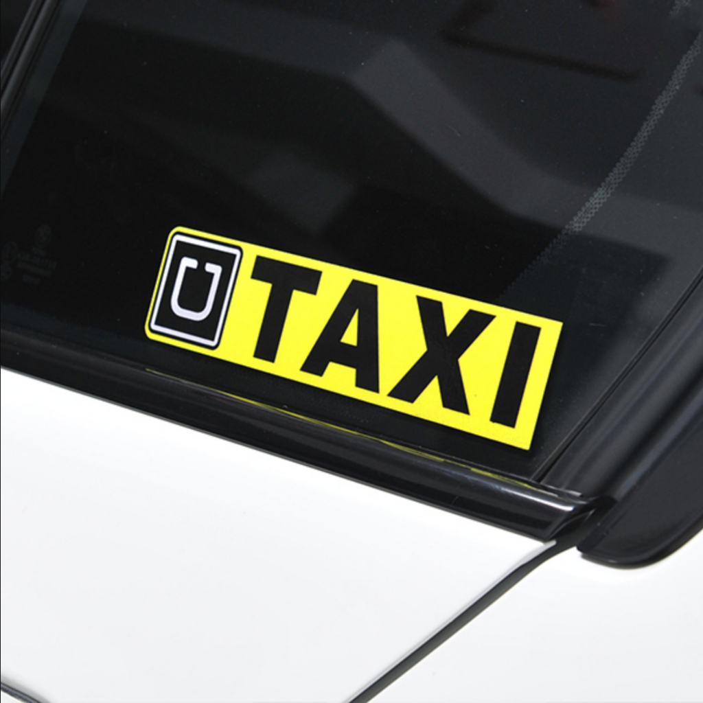 Sticker Phản Quang Dán Trang Trí Xe Hơi UBER TAXI